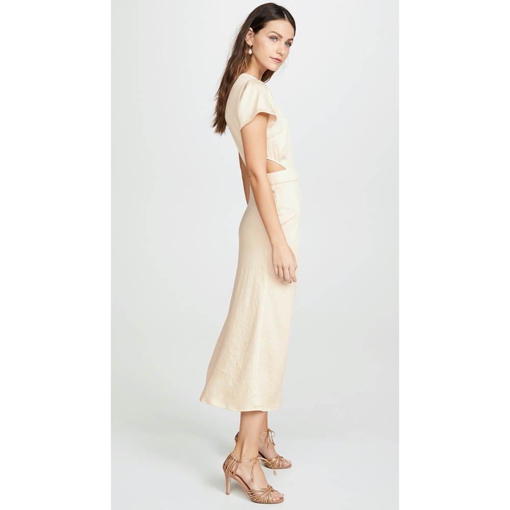 BA&SH Ritz Cutout RARE Midi Classic Slit Dress HTF - Picture 3 of 6